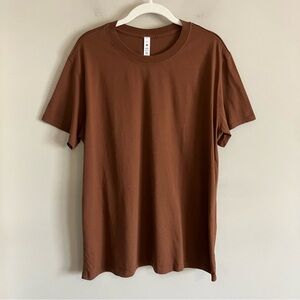Lululemon All Yours Tee Shirt Pima Cotton Roasted Brown 8